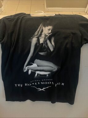 Black Graphic Tee with White Print
